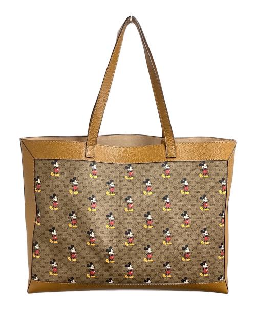 GUCCI（グッチ）GUCCI (グッチ) Disney (ディズニー) ミッキープリントトートバッグ / 547947 / GGスプリーム ベージュの古着・服飾アイテム