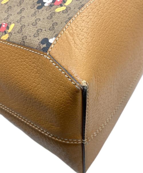 GUCCI（グッチ）GUCCI (グッチ) Disney (ディズニー) ミッキープリントトートバッグ / 547947 / GGスプリーム ベージュの古着・服飾アイテム