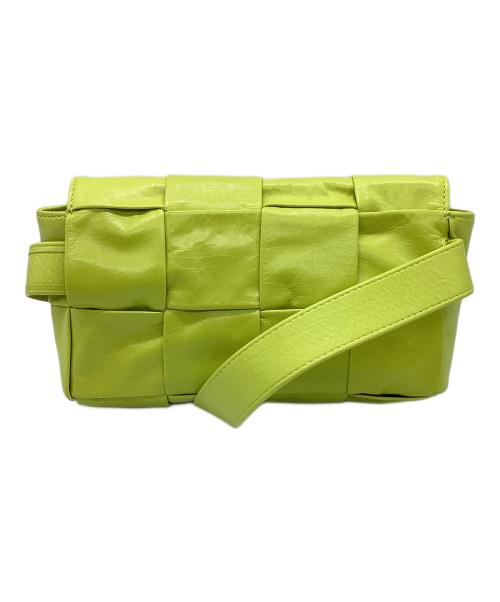 BOTTEGA VENETA（ボッテガベネタ）BOTTEGA VENETA (ボッテガベネタ) マキシイントレチャートカセット ミニバッグ イエローの古着・服飾アイテム