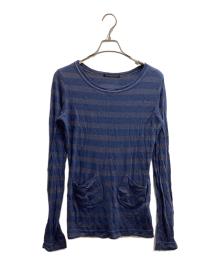 YOHJI YAMAMOTO（ヨウジヤマモト）の古着「マルチポケットボーダーカットソー / FP-T79-654」｜ネイビー×グレー