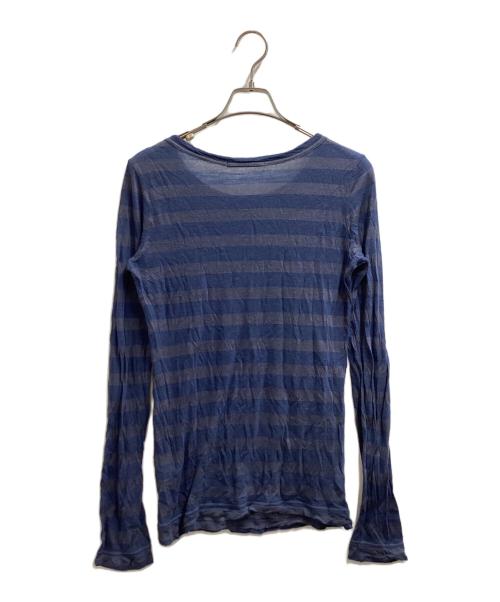 YOHJI YAMAMOTO（ヨウジヤマモト）YOHJI YAMAMOTO (ヨウジヤマモト) マルチポケットボーダーカットソー / FP-T79-654 ネイビー×グレー サイズ:2の古着・服飾アイテム