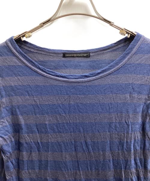 YOHJI YAMAMOTO（ヨウジヤマモト）YOHJI YAMAMOTO (ヨウジヤマモト) マルチポケットボーダーカットソー / FP-T79-654 ネイビー×グレー サイズ:2の古着・服飾アイテム