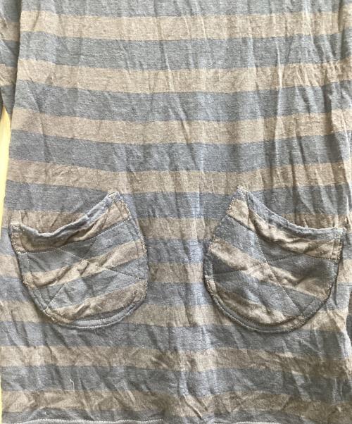 YOHJI YAMAMOTO（ヨウジヤマモト）YOHJI YAMAMOTO (ヨウジヤマモト) マルチポケットボーダーカットソー / FP-T79-654 ネイビー×グレー サイズ:2の古着・服飾アイテム