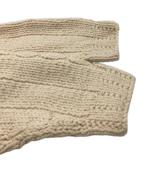 POLO RALPH LAUREN（ポロ・ラルフローレン）POLO RALPH LAUREN (ポロ・ラルフローレン) FISHERMAN WOOL HAND KNIT / フィッシャーマンウールハンドニット ベージュ サイズ:Lの古着・服飾アイテム