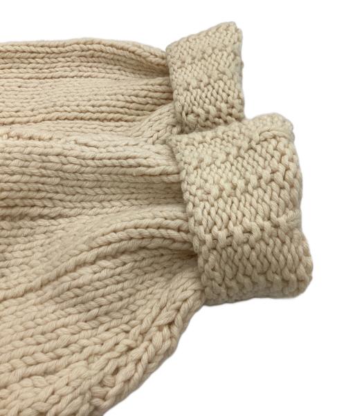 POLO RALPH LAUREN（ポロ・ラルフローレン）POLO RALPH LAUREN (ポロ・ラルフローレン) FISHERMAN WOOL HAND KNIT / フィッシャーマンウールハンドニット ベージュ サイズ:Lの古着・服飾アイテム
