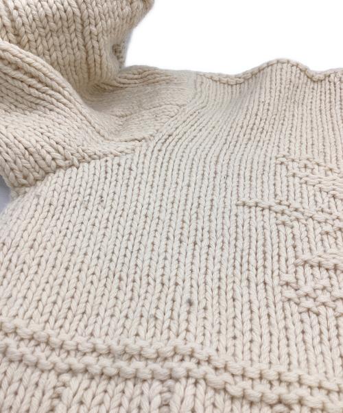 POLO RALPH LAUREN（ポロ・ラルフローレン）POLO RALPH LAUREN (ポロ・ラルフローレン) FISHERMAN WOOL HAND KNIT / フィッシャーマンウールハンドニット ベージュ サイズ:Lの古着・服飾アイテム