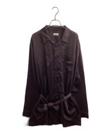 DRIES VAN NOTEN（ドリスヴァンノッテン）の古着「DRIES VAN NOTEN 22AW CASTLE 5286 M.W. SHIRT BOT」｜ダークブラウン