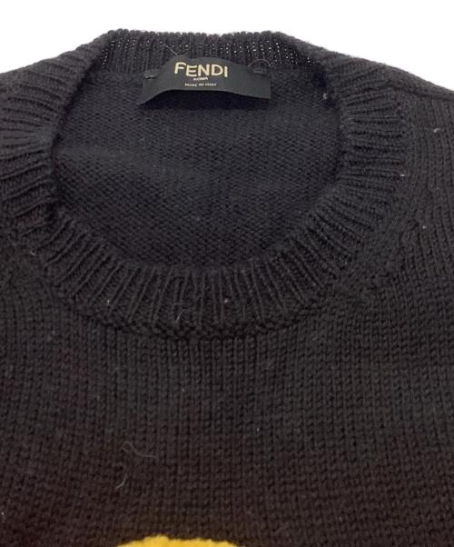 FENDI（フェンディ）FENDI  (フェンディ) 電球モチーフ ウールニット　/　FZZ155 3VY ブラック サイズ:48の古着・服飾アイテム