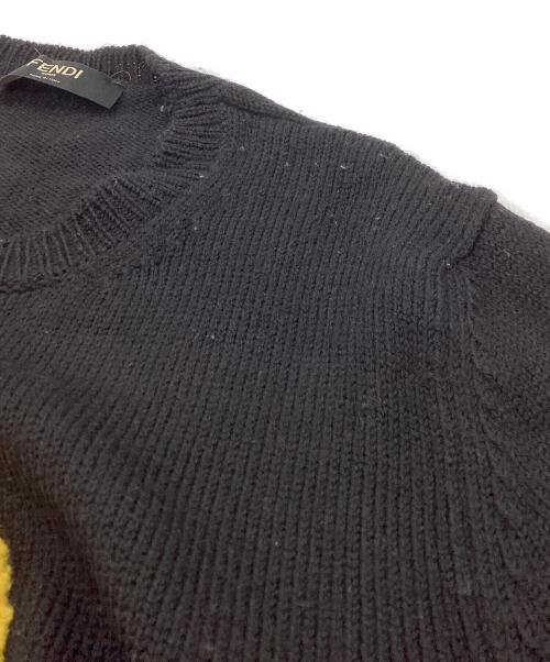 FENDI（フェンディ）FENDI  (フェンディ) 電球モチーフ ウールニット　/　FZZ155 3VY ブラック サイズ:48の古着・服飾アイテム