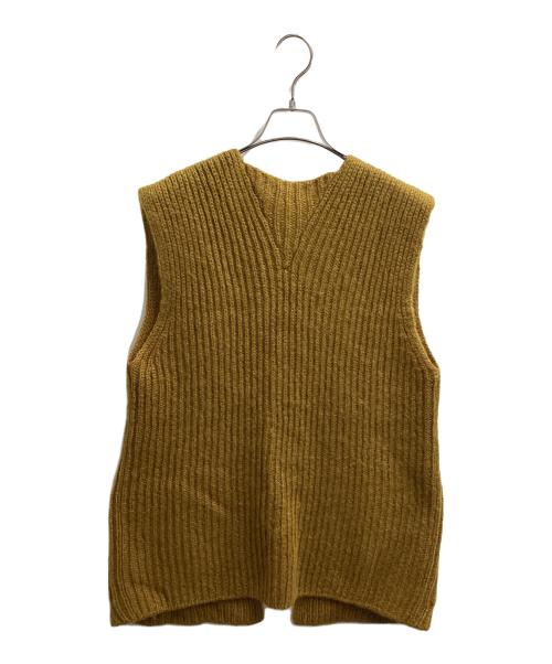 ISSEY MIYAKE（イッセイミヤケ）ISSEY MIYAKE (イッセイミヤケ) 70's ボタンレス ウールニットベスト　/　 by ALL STYLE CO.,LTD イエロー サイズ:不明の古着・服飾アイテム