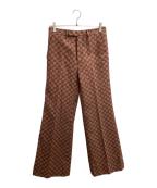 GUCCIグッチ）の古着「GG Jacquard flared Pant　/　563678 ZKU09」｜ブラウン