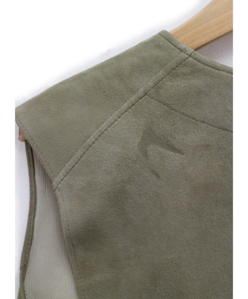 HERMES（エルメス）HERMES (エルメス) スウェードベスト グレージュ サイズ:-の古着・服飾アイテム