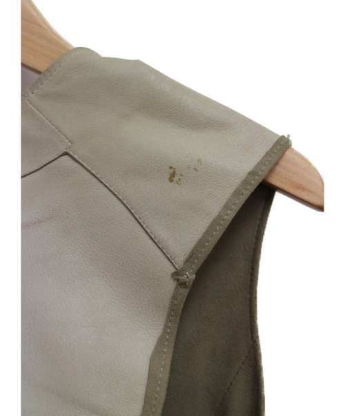 HERMES（エルメス）HERMES (エルメス) スウェードベスト グレージュ サイズ:-の古着・服飾アイテム