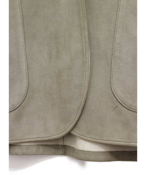 HERMES（エルメス）HERMES (エルメス) スウェードベスト グレージュ サイズ:-の古着・服飾アイテム