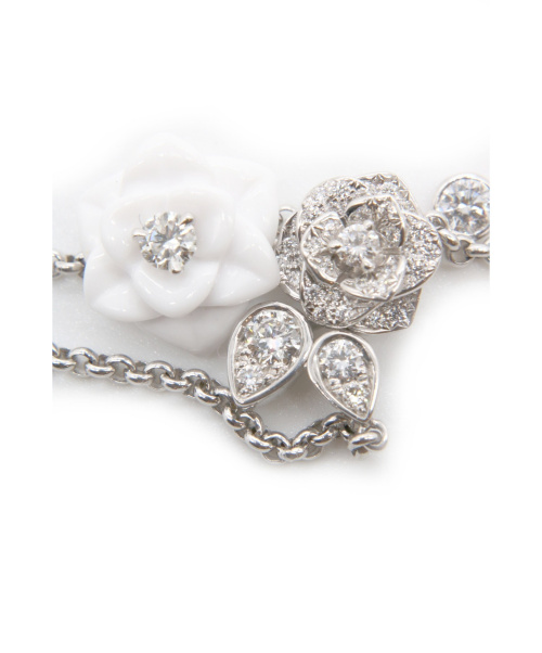 PIAGET（ピアジェ）PIAGET (ピアジェ) ROSEネックレス サイズ:ｰ K18WG　ダイヤの古着・服飾アイテム