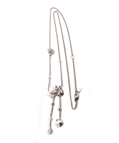 PIAGET（ピアジェ）PIAGET (ピアジェ) ROSEネックレス サイズ:ｰ K18WG　ダイヤの古着・服飾アイテム