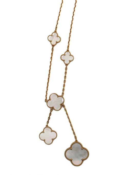VAN CLEEF & ARPELS（ヴァンクリーフ＆アーペル）VAN CLEEF & ARPELS (ヴァンクリーフ＆アーペル) マジックアルハンブラ　6モチーフネックレス ゴールドの古着・服飾アイテム