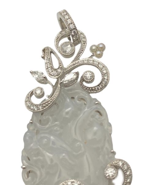 MIKIMOTO（ミキモト）MIKIMOTO (ミキモト) ベビーパールダイヤモンドネックレス サイズ:-の古着・服飾アイテム