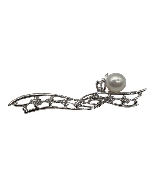 MIKIMOTO（ミキモト）MIKIMOTO (ミキモト) パール付K18WGブローチ サイズ:-の古着・服飾アイテム