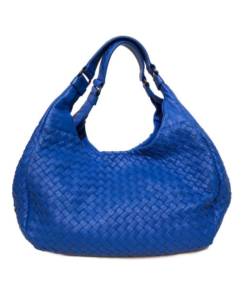 BOTTEGA VENETA（ボッテガベネタ）BOTTEGA VENETA (ボッテガベネタ) イントレチャート ミディアム カンパーナ ハンドバッグ ブルーの古着・服飾アイテム