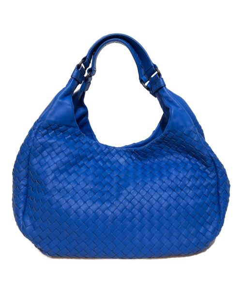 BOTTEGA VENETA（ボッテガベネタ）BOTTEGA VENETA (ボッテガベネタ) イントレチャート ミディアム カンパーナ ハンドバッグ ブルーの古着・服飾アイテム