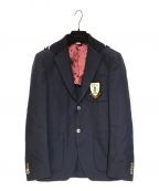 GUCCIグッチ）の古着「BRIND FOR LOVE 2B テーラードジャケット」｜ネイビー