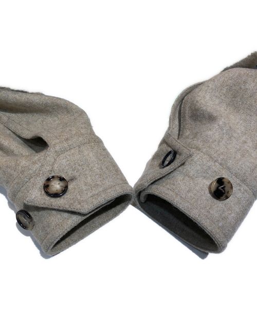 BOTTEGA VENETA（ボッテガベネタ）BOTTEGA VENETA (ボッテガベネタ) 21AW フェルト ミリタリーコート ウール ミリタリージャケット ベージュ サイズ:44の古着・服飾アイテム