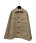 BOTTEGA VENETA（ボッテガベネタ）の古着「21AW フェルト ミリタリーコート ウール ミリタリージャケット」｜ベージュ