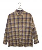 AURALEEオーラリー）の古着「SUPER LIGHT WOOL CHECK SHIRTS」｜ベージュ