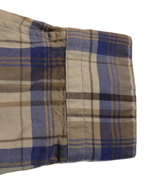 AURALEE（オーラリー）AURALEE (オーラリー) SUPER LIGHT WOOL CHECK SHIRTS ベージュ サイズ:4の古着・服飾アイテム