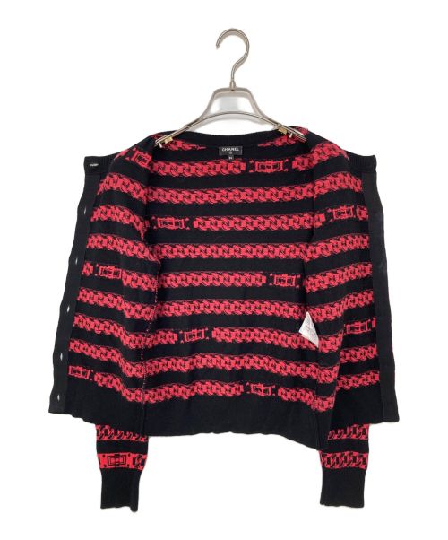 CHANEL（シャネル）CHANEL (シャネル) カシミヤニットカーディガン ピンク サイズ:34の古着・服飾アイテム