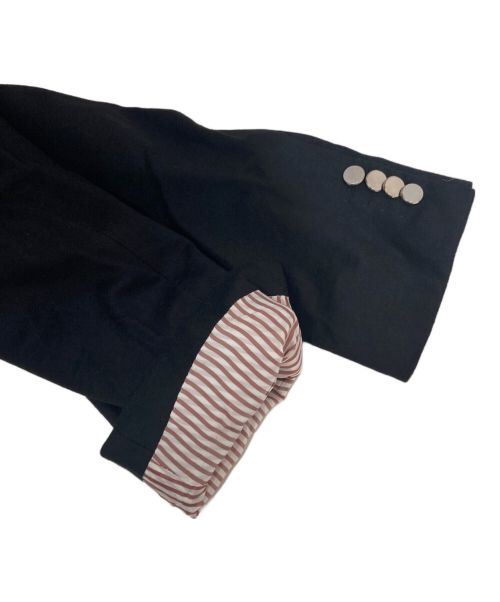 TOMORROW LAND PILGRIM（トゥモローランド ピルグリム）TOMORROW LAND PILGRIM (トゥモローランド ピルグリム) ウールドスキン シングルブレステッド2Bジャケット ブラック サイズ:48の古着・服飾アイテム