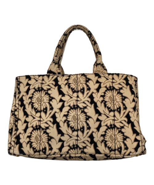 PRADA（プラダ）PRADA (プラダ) カナパフラワーハンドバッグ ベージュの古着・服飾アイテム