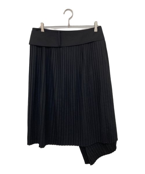 H&M（エイチアンドエム）H&M (エイチアンドエム) rohk (ロク) ウールブレンド ベルトディテールスカート ブラック サイズ:42 未使用品の古着・服飾アイテム