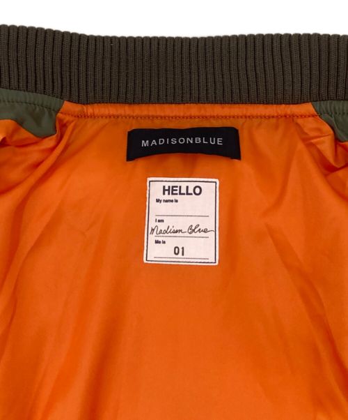 MADISON BLUE（マディソンブルー）MADISON BLUE (マディソンブルー) COMPACT MA－1 NY TWILL JACKET オリーブ サイズ:Sの古着・服飾アイテム