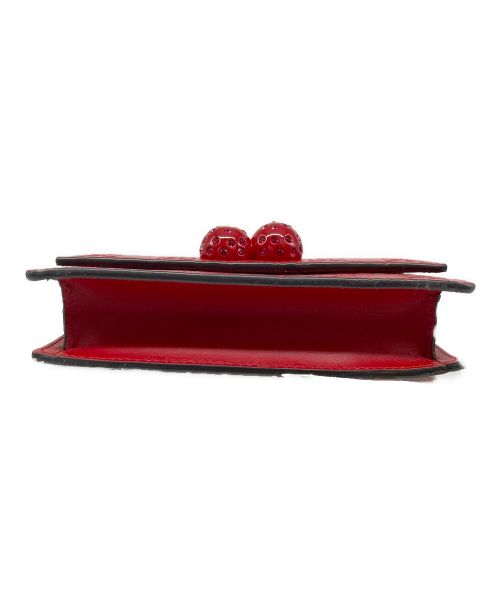 GUCCI（グッチ）GUCCI (グッチ) グッチシマ チェリーデザイン ショルダーポーチ レッドの古着・服飾アイテム