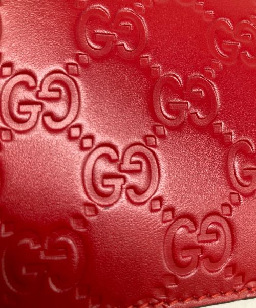 GUCCI（グッチ）GUCCI (グッチ) グッチシマ チェリーデザイン ショルダーポーチ レッドの古着・服飾アイテム