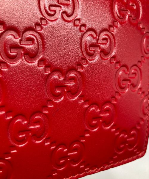 GUCCI（グッチ）GUCCI (グッチ) グッチシマ チェリーデザイン ショルダーポーチ レッドの古着・服飾アイテム