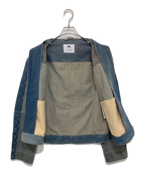 MARINE SERRE（マリーンセル）MARINE SERRE (マリーンセル) REGENERATED DENIM JACKET ブルー サイズ:Mの古着・服飾アイテム