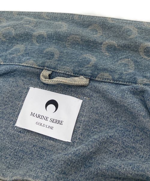 MARINE SERRE（マリーンセル）MARINE SERRE (マリーンセル) REGENERATED DENIM JACKET ブルー サイズ:Mの古着・服飾アイテム