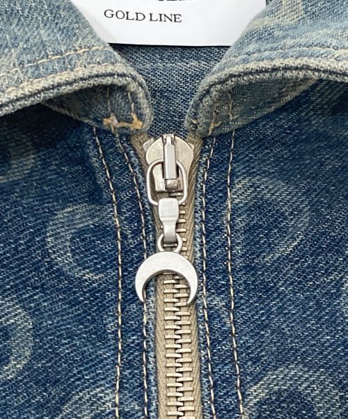 MARINE SERRE（マリーンセル）MARINE SERRE (マリーンセル) REGENERATED DENIM JACKET ブルー サイズ:Mの古着・服飾アイテム