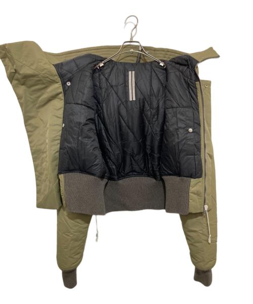 RICK OWENS（リックオウエンス）RICK OWENS (リックオウエンス) CROPPED ALICE PARKA JACKET クロップドジップアップブルゾン クロップド アリスパーカー ナイロンボンバージャケット RR02C7713-BR グリーン サイズ:38の古着・服飾アイテム