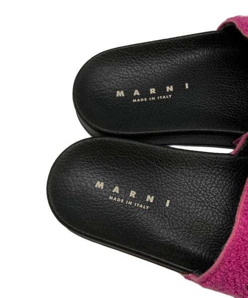 MARNI（マルニ）MARNI (マルニ) ラバーボアサンダル ブラック×ピンク サイズ:24の古着・服飾アイテム