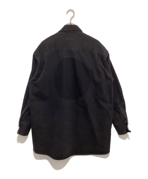 MM6 Maison Margiela（エムエムシックスメゾンマルジェラ）MM6 Maison Margiela (エムエムシックス メゾンマルジェラ) カードデニムロングスリーブシャツ ブラック サイズ:40の古着・服飾アイテム