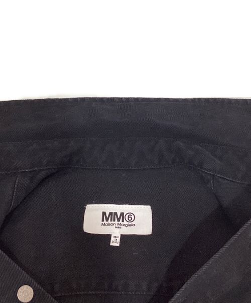 MM6 Maison Margiela（エムエムシックスメゾンマルジェラ）MM6 Maison Margiela (エムエムシックス メゾンマルジェラ) カードデニムロングスリーブシャツ ブラック サイズ:40の古着・服飾アイテム