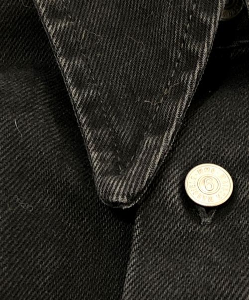 MM6 Maison Margiela（エムエムシックスメゾンマルジェラ）MM6 Maison Margiela (エムエムシックス メゾンマルジェラ) カードデニムロングスリーブシャツ ブラック サイズ:40の古着・服飾アイテム