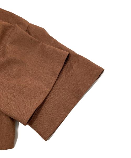 LOVELESS（ラブレス）LOVELESS (ラブレス) クロップドハーフスリーブシャツ ブラウン サイズ:34の古着・服飾アイテム