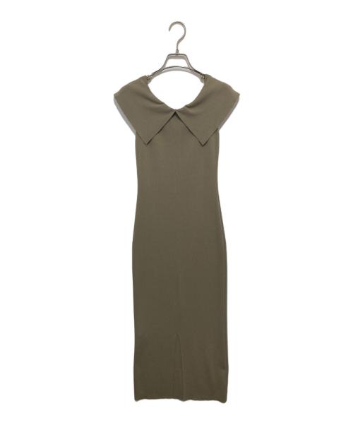 anuans（アニュアンス）anuans (アニュアンス) ムーンネックタイトワンピース ベージュ サイズ:Sの古着・服飾アイテム