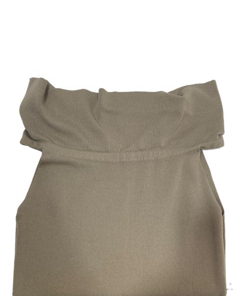 anuans（アニュアンス）anuans (アニュアンス) ムーンネックタイトワンピース ベージュ サイズ:Sの古着・服飾アイテム