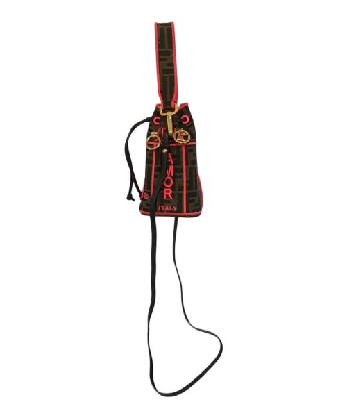 FENDI（フェンディ）FENDI (フェンディ) ズッカ柄2WAYショルダーバッグ　ミニモントレゾール　8BS010　 ブラウンの古着・服飾アイテム